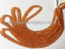 Mandarin Garnet German Cut Shape Beads
